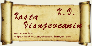 Kosta Višnjevčanin vizit kartica